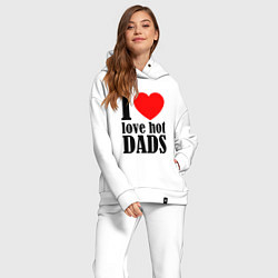 Женский костюм оверсайз I LOVE HOT DADS, цвет: белый — фото 2