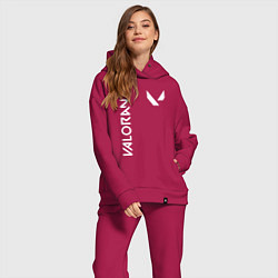 Женский костюм оверсайз Valorant - Logo, цвет: маджента — фото 2