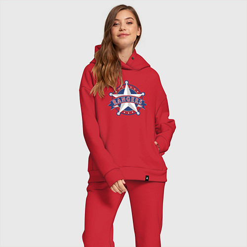 Женский костюм оверсайз Texas Rangers -baseball team / Красный – фото 2