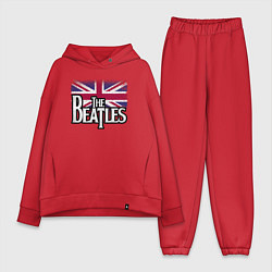 Женский костюм оверсайз The Beatles Great Britain Битлз, цвет: красный