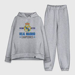 Женский костюм оверсайз Real Madrid Реал Мадрид, цвет: меланж