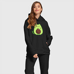 Женский костюм оверсайз Avo cat o подмигивает, цвет: черный — фото 2
