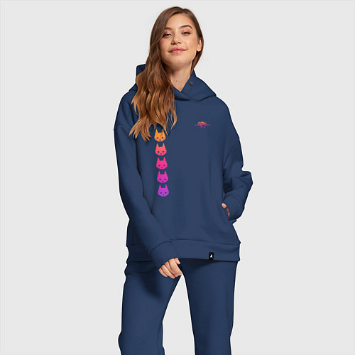 Женский костюм оверсайз Stray: Gradient / Тёмно-синий – фото 2