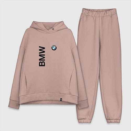 Женский костюм оверсайз BMW ато супер / Пыльно-розовый – фото 1