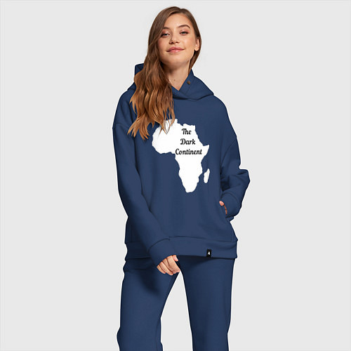 Женский костюм оверсайз The Dark Continent Африка / Тёмно-синий – фото 2