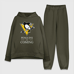Женский костюм оверсайз Penguins are coming, Pittsburgh Penguins, Питтсбур