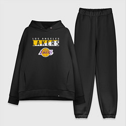 Женский костюм оверсайз LA LAKERS NBA ЛЕЙКЕРС НБА, цвет: черный