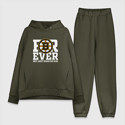 Женский костюм оверсайз FOREVER NOT JUST WHEN WE WIN, Boston Bruins, Босто, цвет: хаки