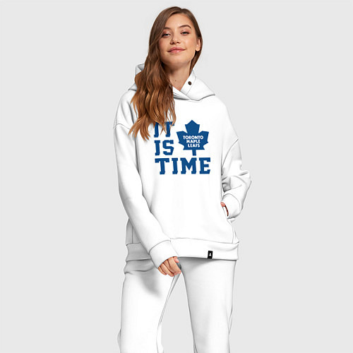 Женский костюм оверсайз It is Toronto Maple Leafs Time, Торонто Мейпл Лифс / Белый – фото 2