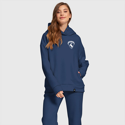 Женский костюм оверсайз VOLVO логотип лось / Тёмно-синий – фото 2