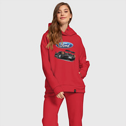 Женский костюм оверсайз Ford Performance Motorsport, цвет: красный — фото 2