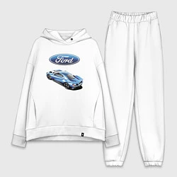 Женский костюм оверсайз Ford Motorsport Racing team, цвет: белый