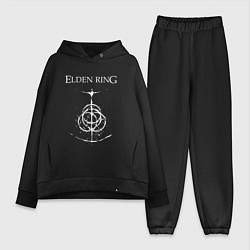 Женский костюм оверсайз Elden ring лого, цвет: черный