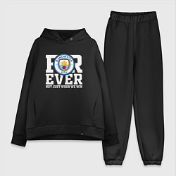 Женский костюм оверсайз Manchester City FOREVER NOT JUST WHEN WE WIN Манче, цвет: черный