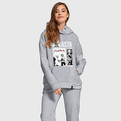 Женский костюм оверсайз Asta art, цвет: меланж — фото 2