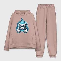Женский костюм оверсайз Shark player, цвет: пыльно-розовый
