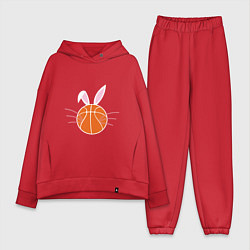 Женский костюм оверсайз Basketball Bunny, цвет: красный