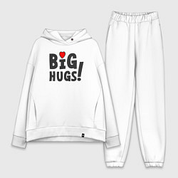 Женский костюм оверсайз Big hugs!, цвет: белый