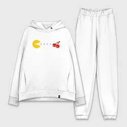 Женский костюм оверсайз Pac-man 8bit, цвет: белый