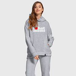 Женский костюм оверсайз I LOVE HOT MOMS, цвет: меланж — фото 2