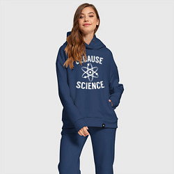 Женский костюм оверсайз Atomic Heart: Because Science, цвет: тёмно-синий — фото 2