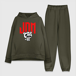 Женский костюм оверсайз JDM Kitten-Zombie Japan, цвет: хаки