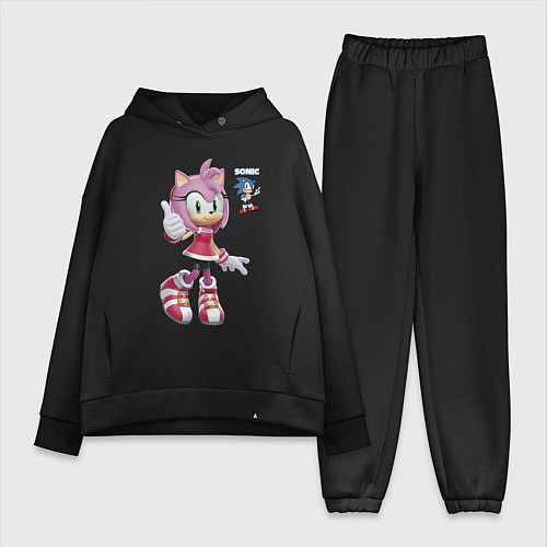 Женский костюм оверсайз Sonic Amy Rose Video game / Черный – фото 1