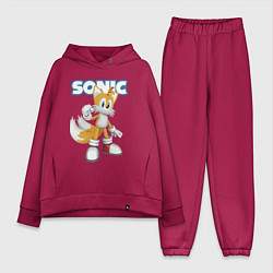 Женский костюм оверсайз Майлз Тейлз Прауэр Sonic Видеоигра, цвет: маджента