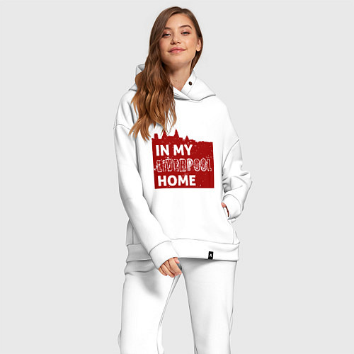 Женский костюм оверсайз Home - Liverpool / Белый – фото 2