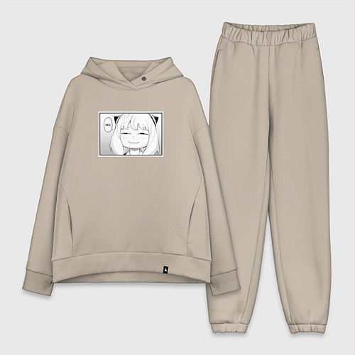 Женский костюм оверсайз Spy Family Heh Семья Шпиона / Миндальный – фото 1