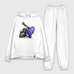 Женский костюм оверсайз Yamaha racing team Racer, цвет: белый