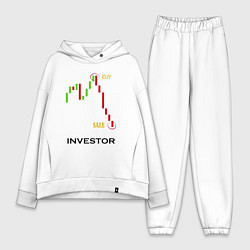 Женский костюм оверсайз Investor, цвет: белый