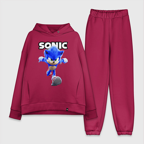 Женский костюм оверсайз Sonic the Hedgehog 2022 / Маджента – фото 1
