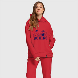 Женский костюм оверсайз Бокс Boxing is cool, цвет: красный — фото 2