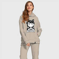 Женский костюм оверсайз Взволнованная Коми-сан, цвет: миндальный — фото 2