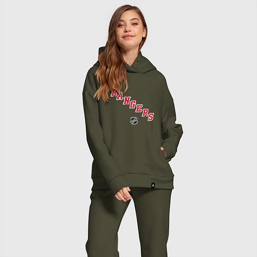 Женский костюм оверсайз New York Rangers NHL / Хаки – фото 2