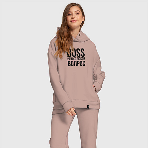 Женский костюм оверсайз Boss решит любой вопрос / Пыльно-розовый – фото 2