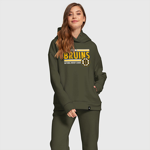 Женский костюм оверсайз NHL Boston Bruins Team / Хаки – фото 2