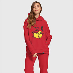 Женский костюм оверсайз Wu-Tang Is For The Children, цвет: красный — фото 2
