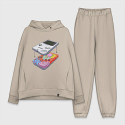 Женский костюм оверсайз Game boy insides, цвет: миндальный