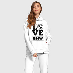 Женский костюм оверсайз BMW love classic, цвет: белый — фото 2