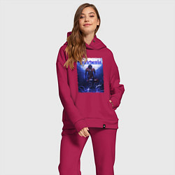 Женский костюм оверсайз Бельмонт - Castlvania, цвет: маджента — фото 2