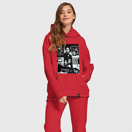 Женский костюм оверсайз Depeche Mode 101 Vintage 1988 / Красный – фото 2