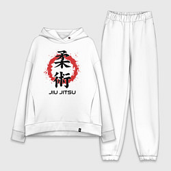 Женский костюм оверсайз Jiu jitsu red splashes logo