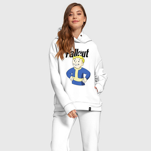 Женский костюм оверсайз Fallout blondie boy / Белый – фото 2