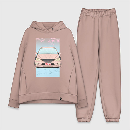 Женский костюм оверсайз Toyota Altezza stance alternative / Пыльно-розовый – фото 1