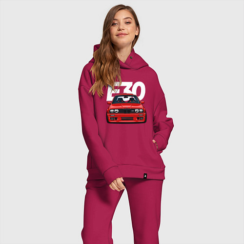 Женский костюм оверсайз BMW E30 / Маджента – фото 2