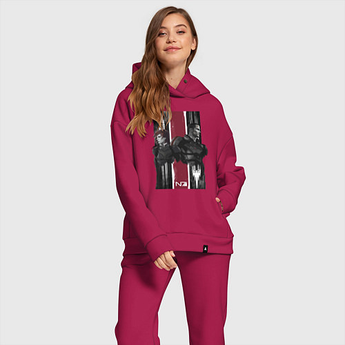 Женский костюм оверсайз Mass Effect N7 - Shepard / Маджента – фото 2