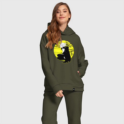 Женский костюм оверсайз Call of the night Nazuna Nanakusa / Хаки – фото 2