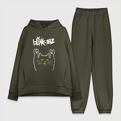 Женский костюм оверсайз Blink 182 rock cat